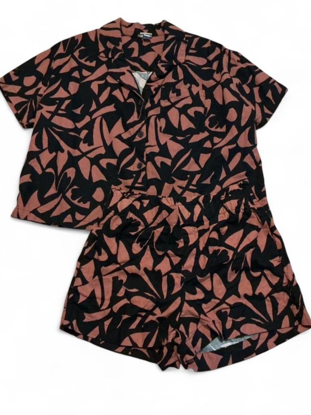 A New Day Black Print pj set please read description